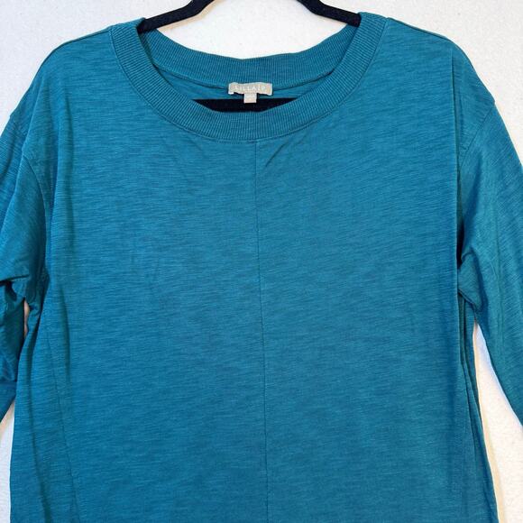 Lilla P Teal Green Long Sleeve Sweatshirt Tunic Dress Loose Fit Medium Lagenlook - Picture 5 of 7